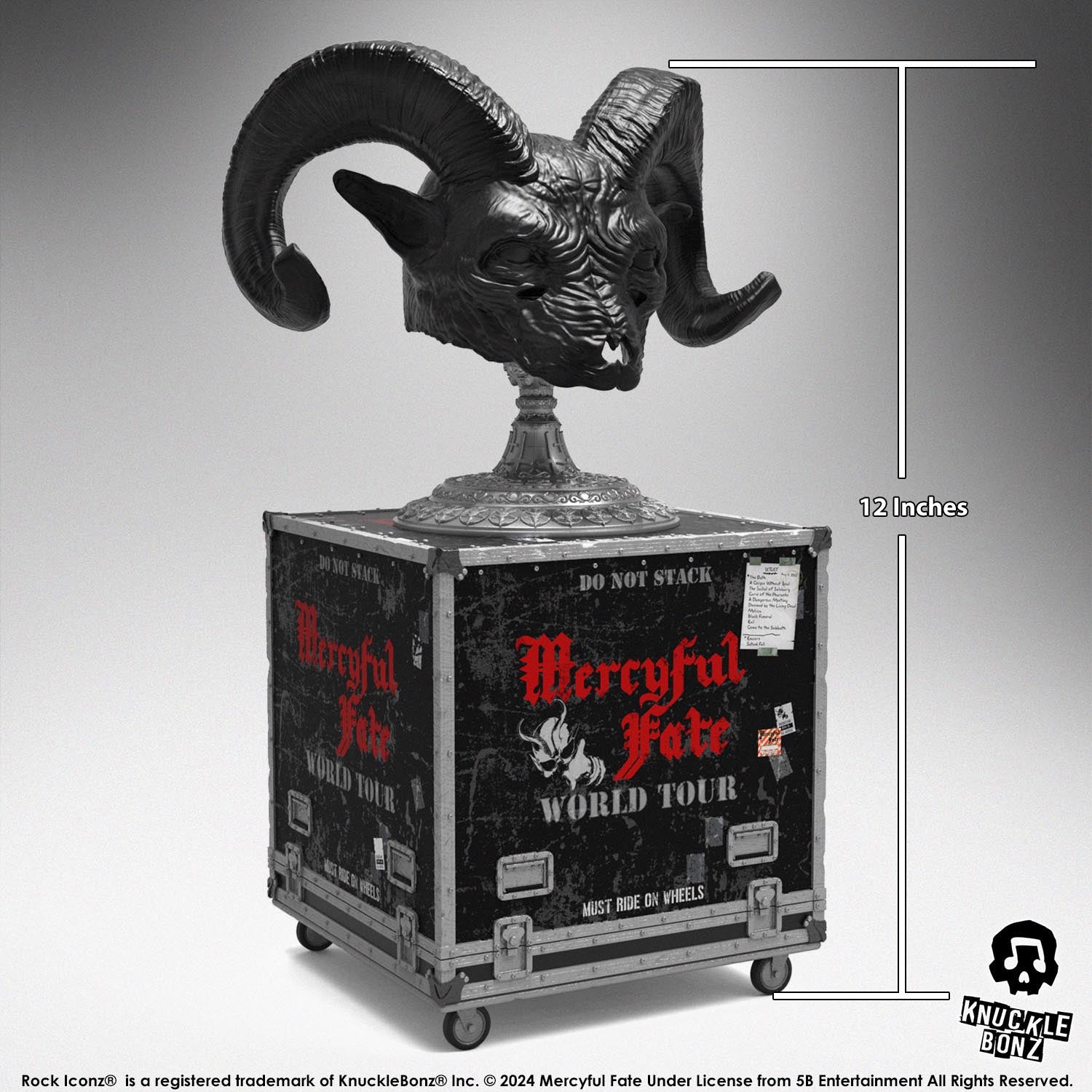 Mercyful Fate Stage Mask + Road Case KnuckleBonz Statue